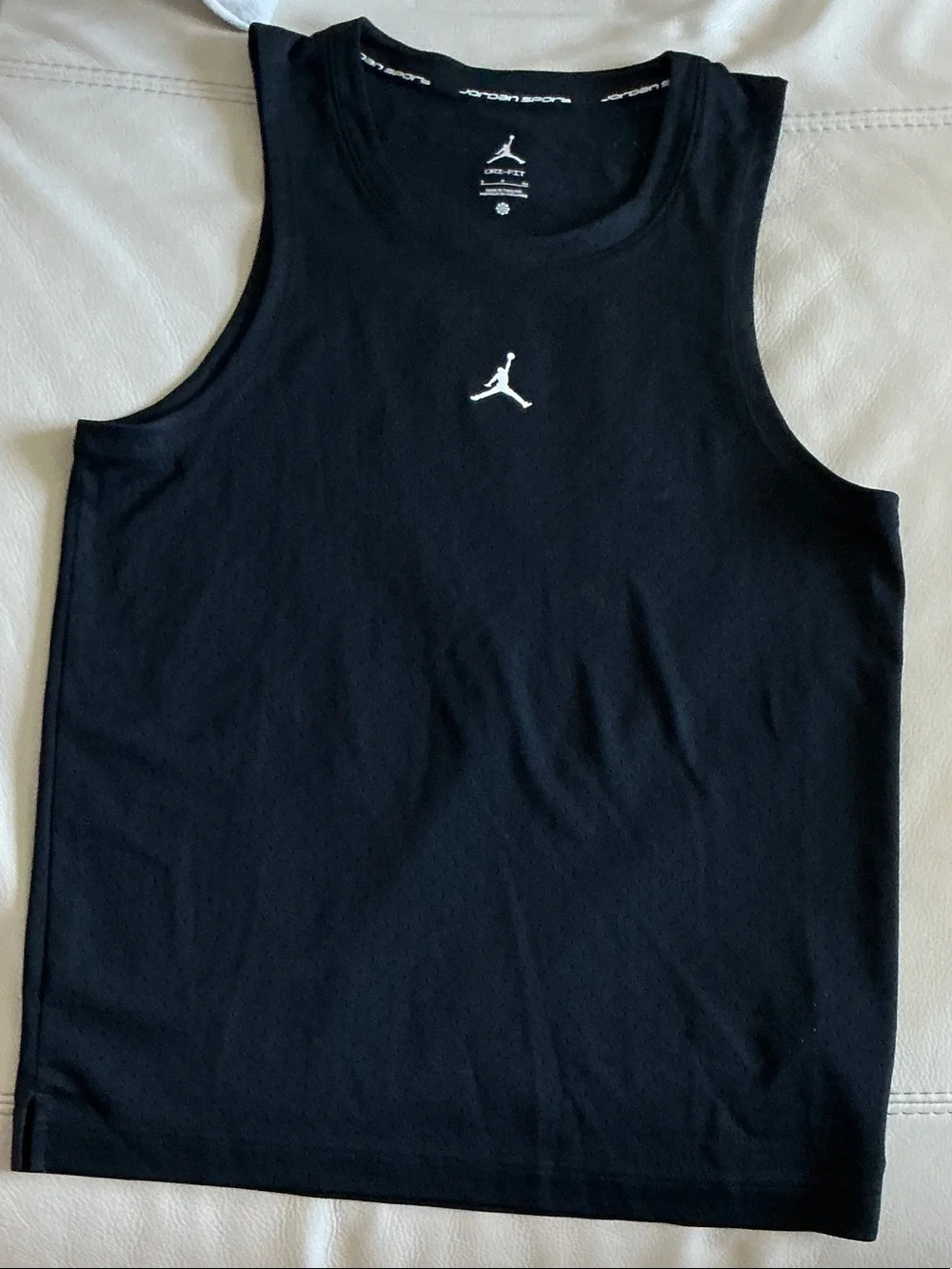 Jordan Black Tank Top with White Jumpman